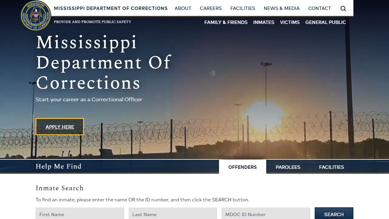 Home | Mississippi Department of Corrections